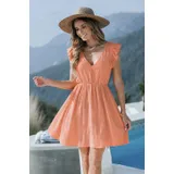 Vestiti Donna Estate Made in Italia Quotidiano Vari Colori Standard Monocromo Cotone — foto 6