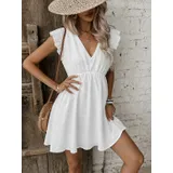 Vestiti Donna Estate Made in Italia Quotidiano Vari Colori Standard Monocromo Cotone — foto 5