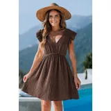 Vestiti Donna Estate Made in Italia Quotidiano Vari Colori Standard Monocromo Cotone — foto 10