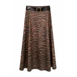 GONNA IN POLIESTERE STAMPA ANIMALIER — foto 3