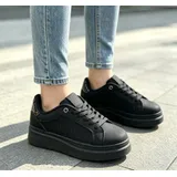 Sneakers Alte Donna Autunno Made in Cina Tempo libero Zeppe Tonda — foto 1