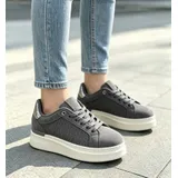 Sneakers Alte Donna Autunno Made in Cina Tempo libero Zeppe Tonda — foto 2