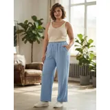 Pantaloni Sportivi Giacca Leggere Donna Primavera/Estate Made in Italia Tempo libero Colore Unico Standard — foto 3