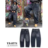 Jeans(U) Uomo Jeans Baggy Uomo Autunno/Inverno Made in Cina Quotidiano Colore Unico Standard — foto 1