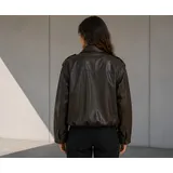 Giacca di Pelle Giacca Donna Autunno/Inverno Made in Cina Tempo libero Colore Unico Standard in pelle — foto 9