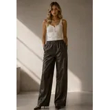 Pantaloni Donna Autunno/Inverno Made in Cina Tempo libero Colore Unico Standard in pelle Ecopelle — foto 4