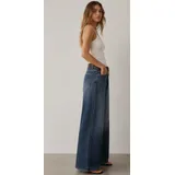 Jeans Larghi Donna Autunno/Inverno Made in Cina Tempo libero Colore Unico Standard Monocromo — foto 4