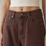 Jeans Larghi Donna Autunno/Inverno Made in Cina Tempo libero Colore Unico Standard Monocromo — foto 4