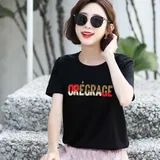 T-Shirt Donna Estate Made in Cina Quotidiano Vari Colori Standard — foto 1