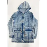 Giacca di Jeans Donna Primavera/Estate Made in Cina Tempo libero Colore Unico Standard Cerniera lampo — foto 1