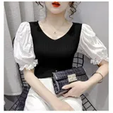 T-Shirt Donna Estate Made in Cina Quotidiano Vari Colori Standard  — foto 4
