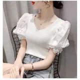 T-Shirt Donna Estate Made in Cina Quotidiano Vari Colori Standard  — foto 1