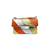 Borsa a Tracolla Donna Autunno/Inverno Made in Italia Quotidiano Vari Colori Bottoni — foto 4