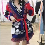 Cardigan Donna Autunno/Inverno Made in Cina Tempo libero Vari Colori Oversize — foto 1