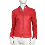 Giacca di Pelle Donna Autunno/Inverno Made in Cina Tempo libero Colore Unico Standard Cerniera lampo Natale — foto 1