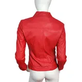 Giacca di Pelle Donna Autunno/Inverno Made in Cina Tempo libero Colore Unico Standard Cerniera lampo Natale — foto 4