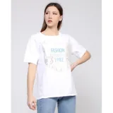 T-Shirt Donna Primavera Made in Italia Quotidiano Vari Colori Standard — foto 3