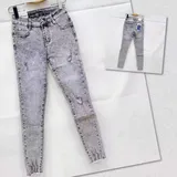 Jeans Skinny Donna Quattro stagioni Made in Cina Quotidiano Colore Unico Standard — foto 1