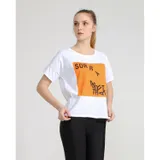 T-Shirt Donna Primavera/Estate Made in Italia Quotidiano Vari Colori Standard — foto 3